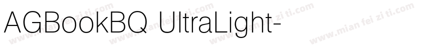 AGBookBQ UltraLight字体转换